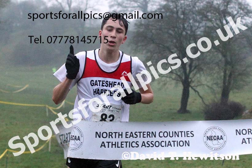 Mens under-17s, NECAA Junior Cross Country Relays, Thornley Farm, Peterlee, Saturday, December 12th. Photo: David T. Hewitson/Sports for All Pics